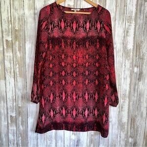 BB Dakota Red Snake Print Dress
